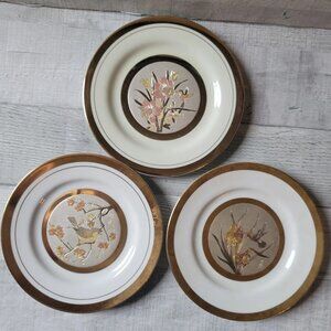 Set Of 3 The Art Of Chokin Limited Edition Plates~6” Birds